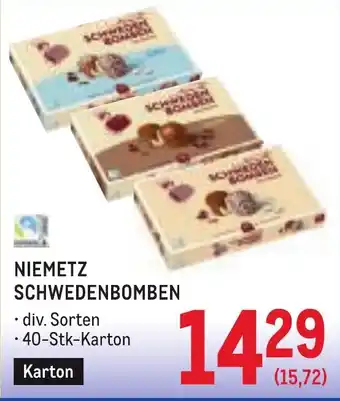 Metro Niemetz Schwedenbomben Angebot