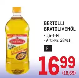 Metro Bertolli Bratolivenöl Angebot