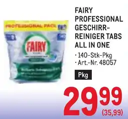 Metro Fairy Professional Geschirr-Reiniger Tabs All in One Angebot