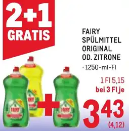 Metro Fairy Spülmittel Original od. Zitrone Angebot