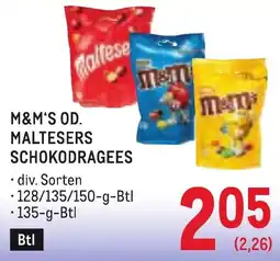 Metro M&M'S OD. MALTESE SCHOKODRAGEES Angebot