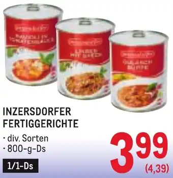 Metro Inzersdorfer Fertiggerichte Angebot