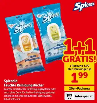 Interspar Splendid Feuchte Reinigungstücher Angebot
