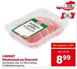 Interspar S-Budget Minutensteak aus Österreich Angebot