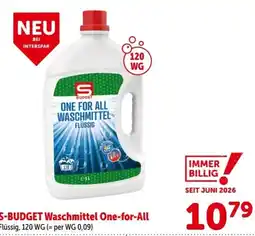 Interspar S-Budget Waschmittel One-for-All Angebot