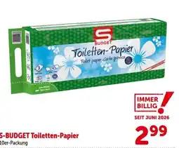 Interspar S-Budget Toiletten-Papier Angebot