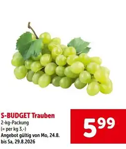 Interspar S-BUDGET Trauben Angebot