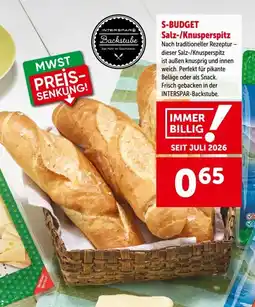 Interspar S-Budget Salz-/Knusperspitz Angebot