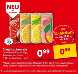 Interspar Stieglitz Limonade Angebot