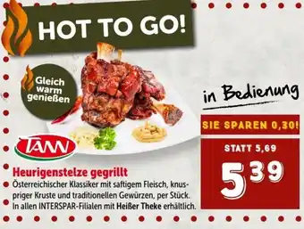 Interspar TANN Heurigenstelze gegrillt Angebot