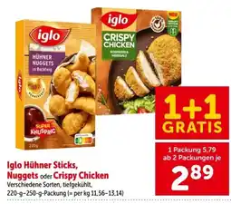 Interspar Iglo Hühner Sticks, Nuggets oder Crispy Chicken Angebot