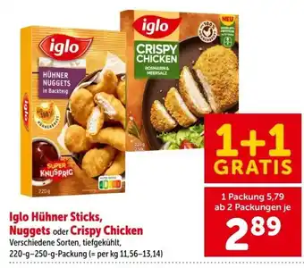 Iglo Hühner Sticks, Nuggets oder Crispy Chicken