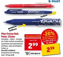 Interspar Pilot Frixion Ball, Point, Clicker Angebot