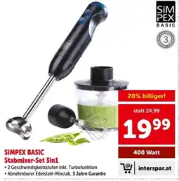 Interspar SIMPEX BASIC Stabmixer-Set 3in1 Angebot
