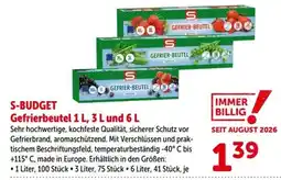 Interspar S-Budget Gefrierbeutel Angebot