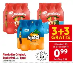 Interspar Almdudler Original, Zuckerfrei oder Spezi Angebot