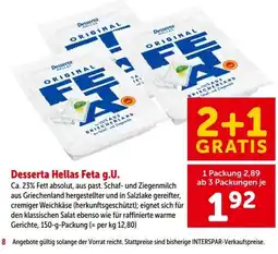 Interspar Desserta Hellas Feta g.U. Angebot