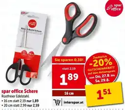 Interspar spar office Schere Angebot