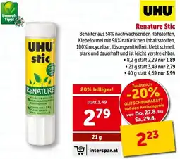 Interspar UHU stic Renature Angebot