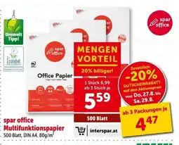 Interspar spar office Multifunktionspapier Angebot