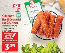 Interspar S-BUDGET Hendl-Cevapcici aus Österreich Angebot