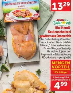 Interspar Natur pur Bio-Hendl-Keulenschnitzel gewürzt aus Österreich Angebot