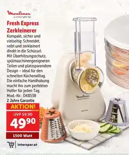 Interspar Moulinex Fresh Express Zerkleinerer Angebot