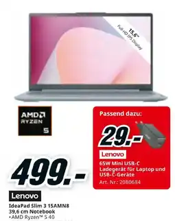 Media Markt Lenovo IdeaPad Slim 3 15AMN8 Angebot