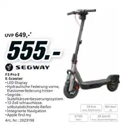 Media Markt Segway F3 Pro E E-Scooter Angebot