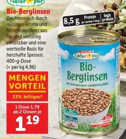 Interspar Bio-Berglinsen Natur pur Angebot