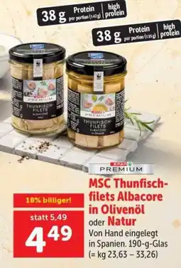 Interspar MSC Thunfisch-filets Albacore Angebot