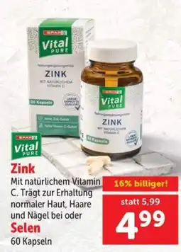 Interspar Vital Pure Zink Angebot