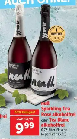 Interspar null Sparkling Tea Rosé alkoholfrei oder Tea Blanc alkoholfrei Angebot