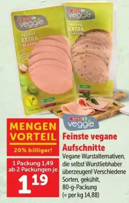 Interspar veggie Feinste vegane Aufschnitte Angebot