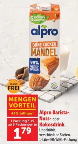 Interspar Alpro Barista-Nuss- oder Kokosdrink Angebot