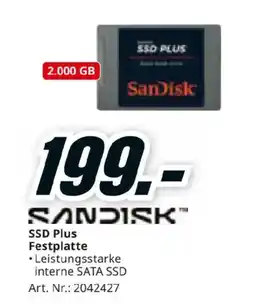 Media Markt SanDisk SSD Plus Festplatte Angebot
