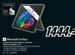 Media Markt Microsoft Surface Surface Pro 12th Edition, Schwarz Angebot