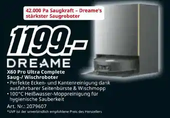 Dreame X60 Pro Ultra Complete Saug-/Wischroboter