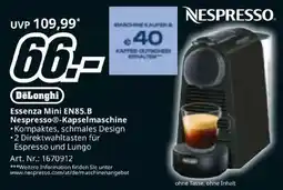Media Markt DeLonghi Essenza Mini EN85.B Nespresso®-Kapselmaschine Angebot