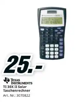 Media Markt Texas Instruments TI 30X II Solar Taschenrechner Angebot