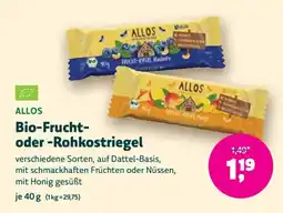 Denn's Biomarkt ALLOS Bio-Frucht- oder -Rohkostriegel Angebot