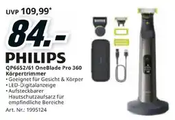 Media Markt Philips QP6652/61 OneBlade Pro 360 Körpertrimmer Angebot