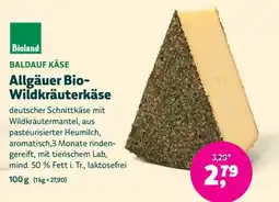 Denn's Biomarkt Baldauf Käse Allgäuer Bio-Wildkräuterkäse Angebot