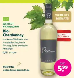 Denn's Biomarkt Weingut Kichberghof Bio-Chardonnay Angebot