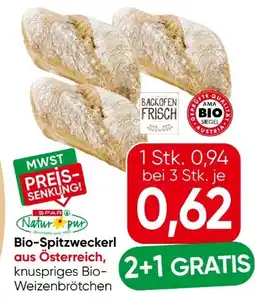Eurospar Spar Natur pur Bio-Spitzweckerl Angebot