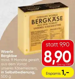 Spar Woerle Bergkäse Angebot