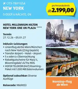 Hofer City-trip/usa new york Angebot