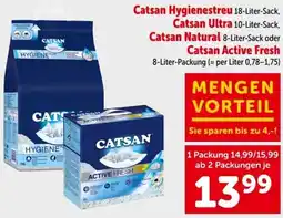 Interspar Catsan Hygienestreu oder Catsan Ultra Angebot