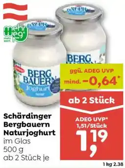 ADEG Schärdinger Bergbauern Naturjoghurt Angebot