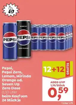 ADEG Pepsi, Pepsi Zero, Lemon, Mirinda Orange od. Seven Up Zero Dose Angebot